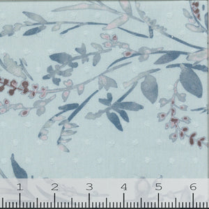 aqua, Fashion Floral Print Fabric CA-198
