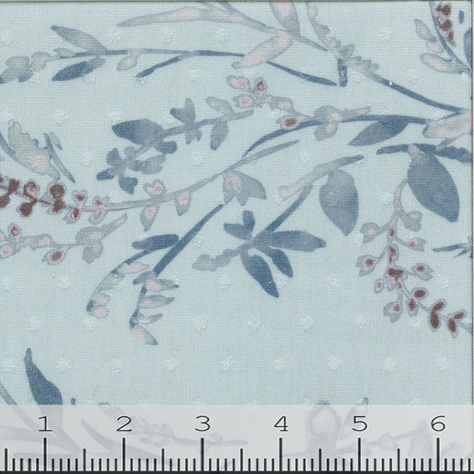 aqua, Fashion Floral Print Fabric CA-198