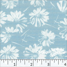 Poly Rayon Floral Print Fabric 04441 aqua