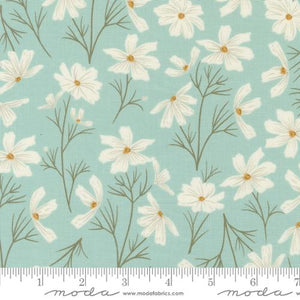 Aqua, Sea Glass Summer Collection Cosmo Florals Cotton Fabric 43180