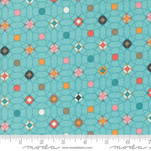 Aqua, Sunday Brunch Collection Scrambler Geometrics Cotton Fabric 30753