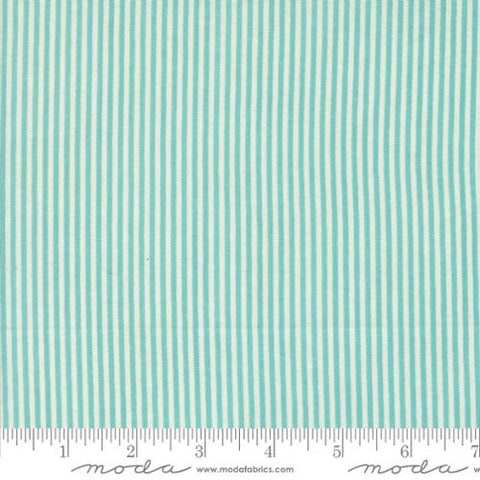 Aqua, Sunday Brunch Collection Short Stack Stripes Cotton Fabric 30757