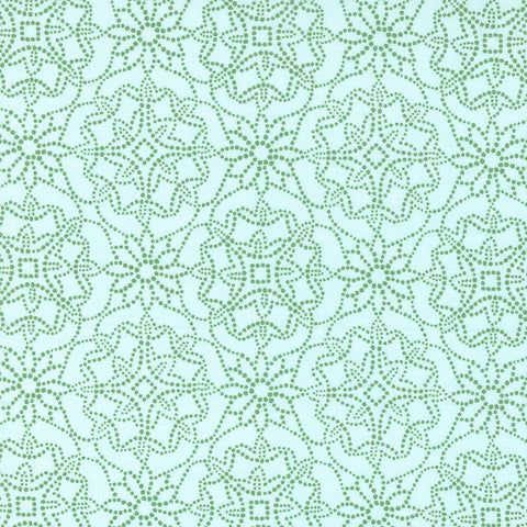 Sunflowers in My Heart Collection Geometric Cotton Fabric 27322 aqua