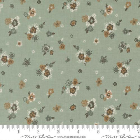 aqua, Wellspring Collection Small Floral Cotton Fabric 45675