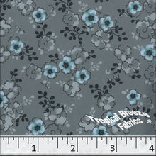 aqua, Silk Mist Print Polyester Fabric 042515