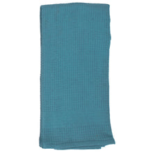 Aqua waffle towel