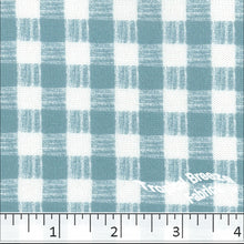 Aqua, Plaid Sweater Knit Print Fabric 32948