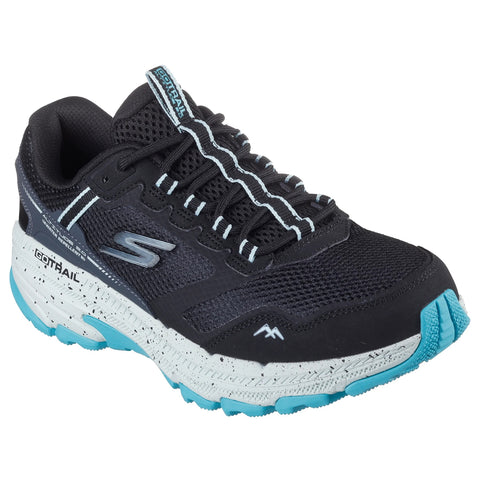 Skechers women's GO RUN Trail Altitude 2.0 Ravine shoes in black & aqua