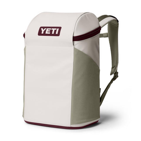 Yeti Daytrip 20L Insulated Backpack Cooler in aspen, pampa green, and wild vine red
