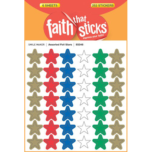 Faith That Sticks Assorted Foil Star Stickers 93346 – Good's Store Online
