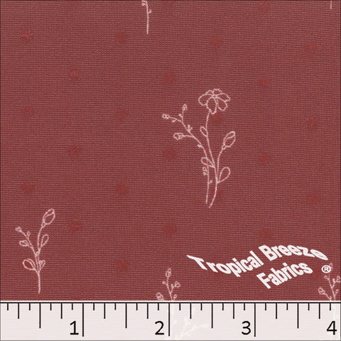 autumn red, Swiss Dot Knit Print Fabric 573520