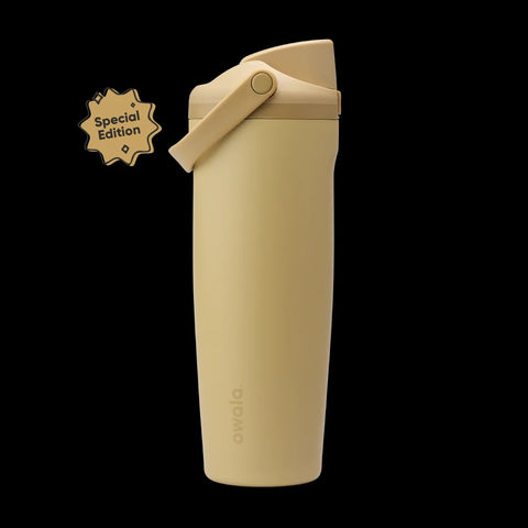 Owala FreeSip Sway 30 oz. water bottle in autumn vista tan