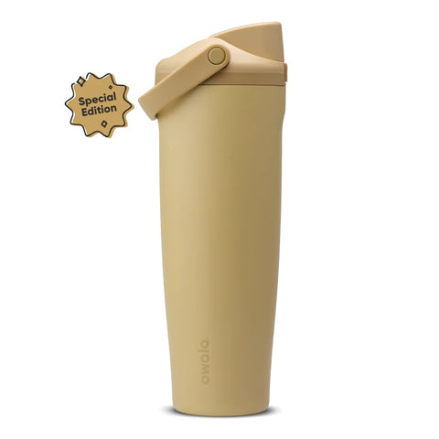 Owala FreeSip Sway 40 oz. water bottle in autumn vista tan