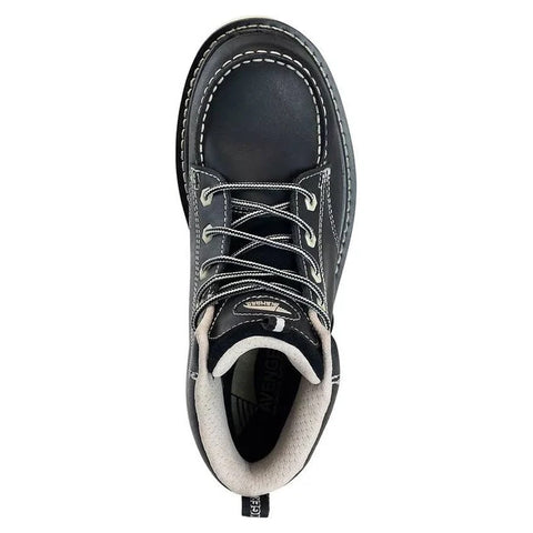 Top view of Avenger women's 6-inch wedge carbon safety toe work boot