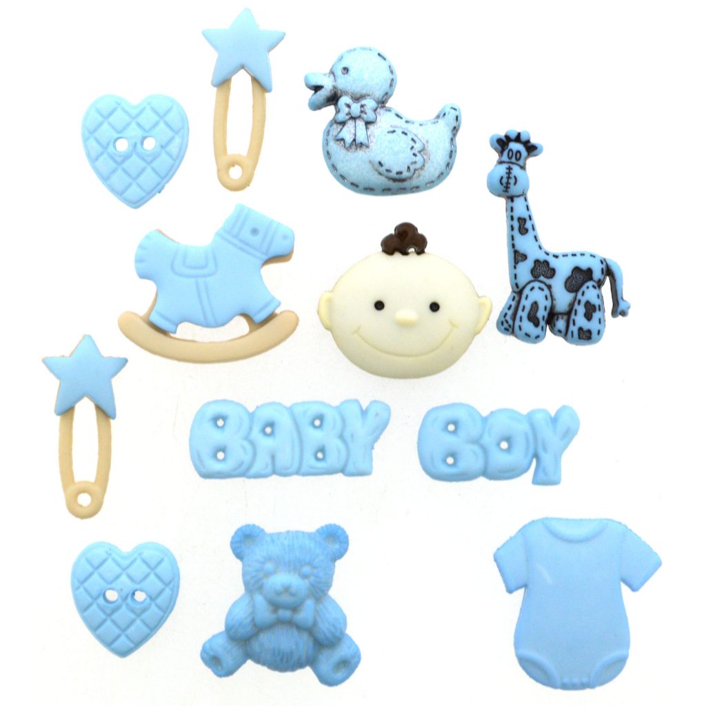 Baby Boy Button Embellishment Pack 2120