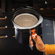 Woman Holding Keg with Liner