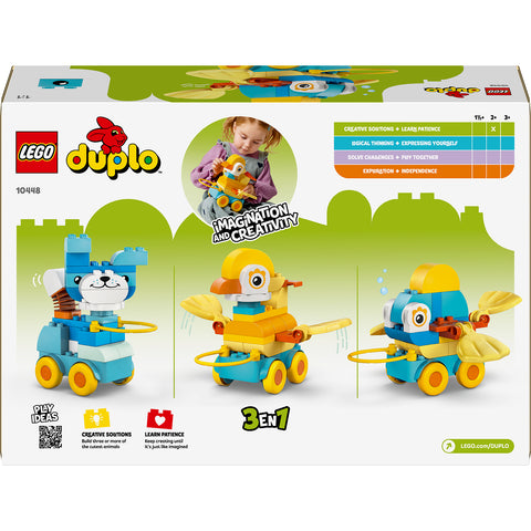 back, LEGO Duplo Town 3 in 1 Animals on Wheels 10448