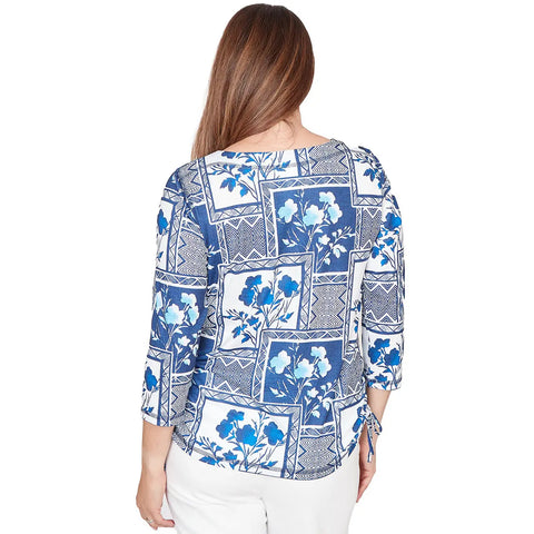 Women's Framed Floral Knit Top 31157