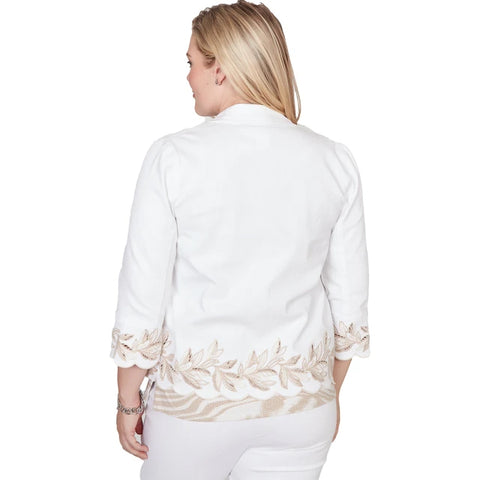Women's Leaf Cutout Shirt Jacket 34131