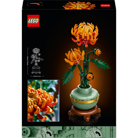 back, LEGO Icons Chrysanthemum Flower Decor Building Set 10368