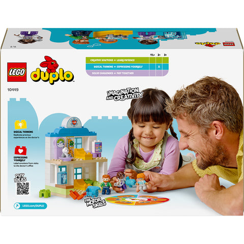 back, LEGO Duplo Town First Time Visit with the Doctor Office Building Toy Playset 10449