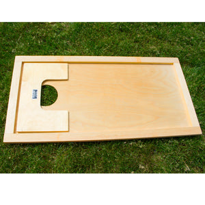 Back of cornhole game