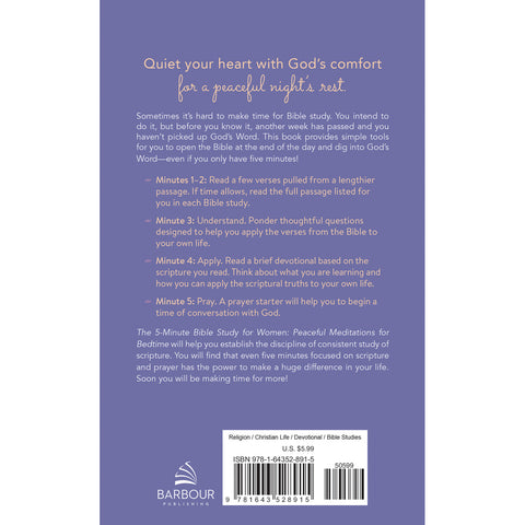 Back of 5-minute Bible Study for women