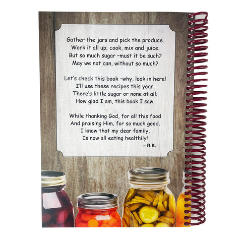 Preserving God's Bounty A Healthy Ball Cookbook back cover