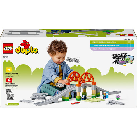 back, LEGO Duplo Town Train Bridge and Tracks Expansion Set 10426
