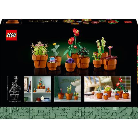 LEGO Icons back of box, Tiny Plants Flowers Botanical Set 10329