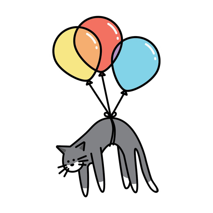 Balloon Cat Sticker 1278-LSTK