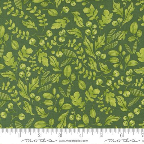 Wild Blossoms Collection Leafy World Cotton Fabric 48736 basil