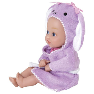 Baby doll wearing bunny bathrode
