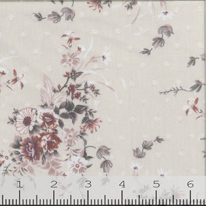 beige, Fashion Floral Print Fabric CA-197