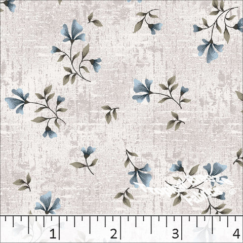 beige, Standard Weave Floral Print Poly Cotton Fabric 6248