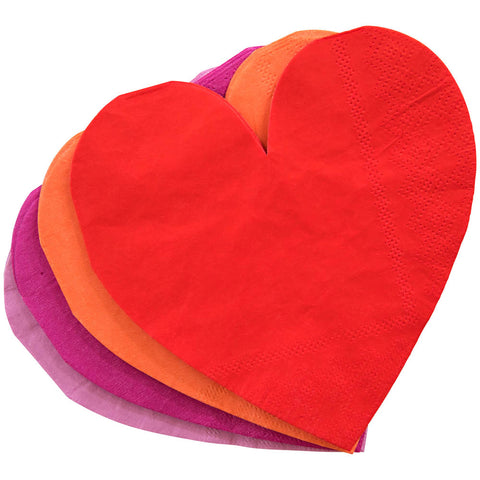 BEVERAGE NAPKINS HEARTS