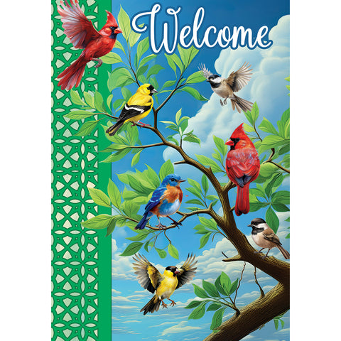 Garden flag showing Bird Branch