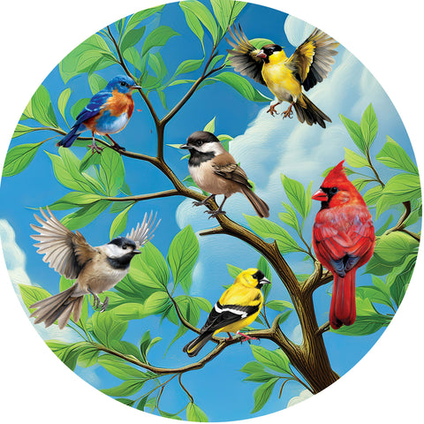 Custom Decor accent magnet showing bird branch