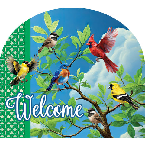 Custom Decor Arbor Mate garden sign showing bird branch