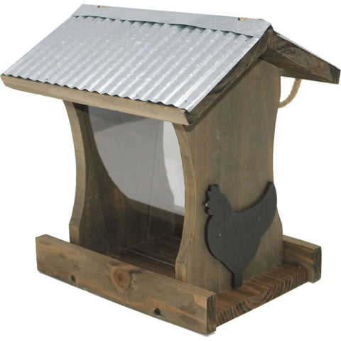Rustic wooden birdfeeder