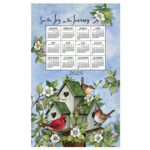 2025 Birdhouses Calendar Towels