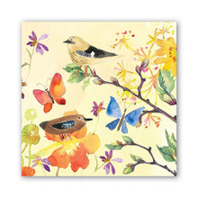 Birds and Butterflies cocktail napkin
