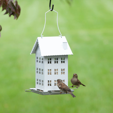 White Farmhouse Bird Feeder WFH001