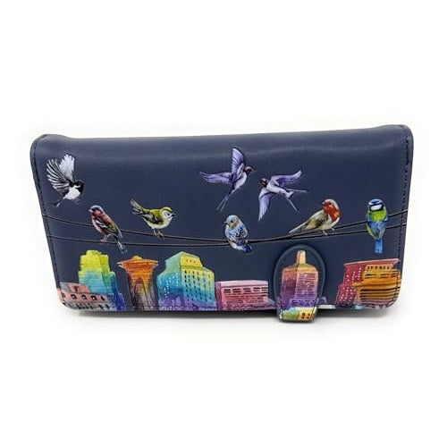 Shagwear Women's Vegan Leather Wallet with Zippered Coin Pocket