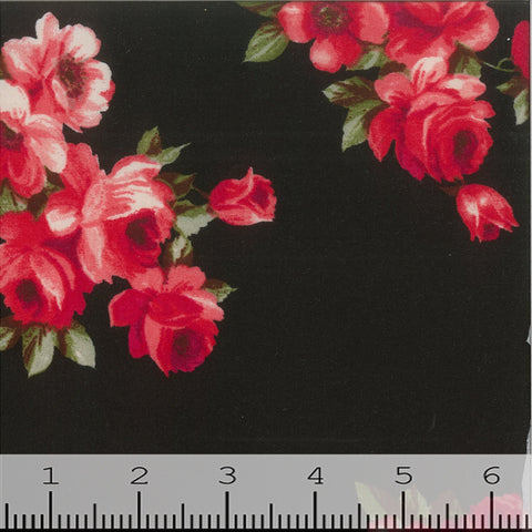 Large Rose Print Knit Fabric GS406