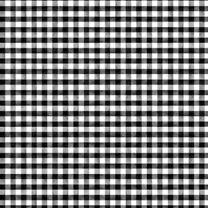 In Bloom Collection Gingham Cotton Fabric black