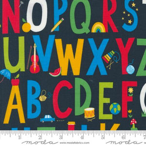 Back to School Collection ABCs Cotton Fabric 20890 black