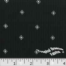 black, Classic Rib Knit Diamond Print Fabric 578513