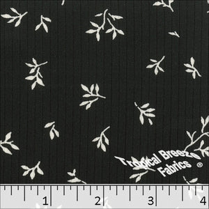 Classic Rib Knit Print Fabric 32842 black