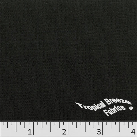 black, Coconut Rib Knit Fabric 323614